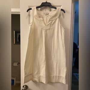 Loft cream trapeze dress